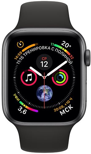 Apple Watch S4 Sport 44mm (серый космос) в алюминиевом корпусе